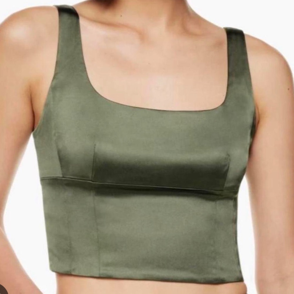 Wilfred shine bustier green